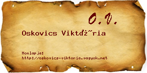 Oskovics Viktória névjegykártya